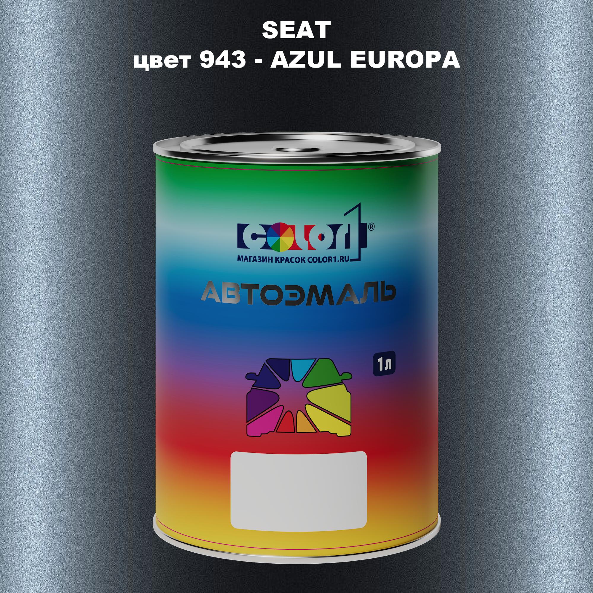 

Автомобильная краска COLOR1 для SEAT, цвет 943 - AZUL EUROPA, Прозрачный