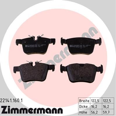 

Колодки Дисковые Задние Land Rover, Jaguar F-Pace/Xe/Xf 15> 22141.160.1
