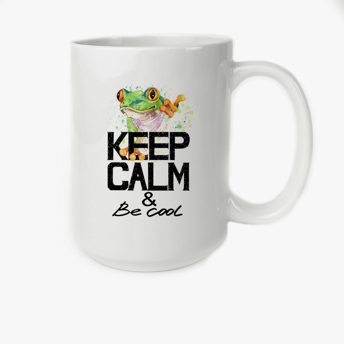 

Кружка CoolPodarok Краски Keep calm and be cool Лягушка