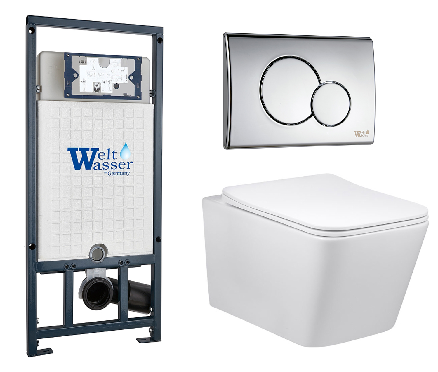 

Комплект: инсталляция WeltWasser Marberg 507 + унитаз Q-Line с кнопкой хром