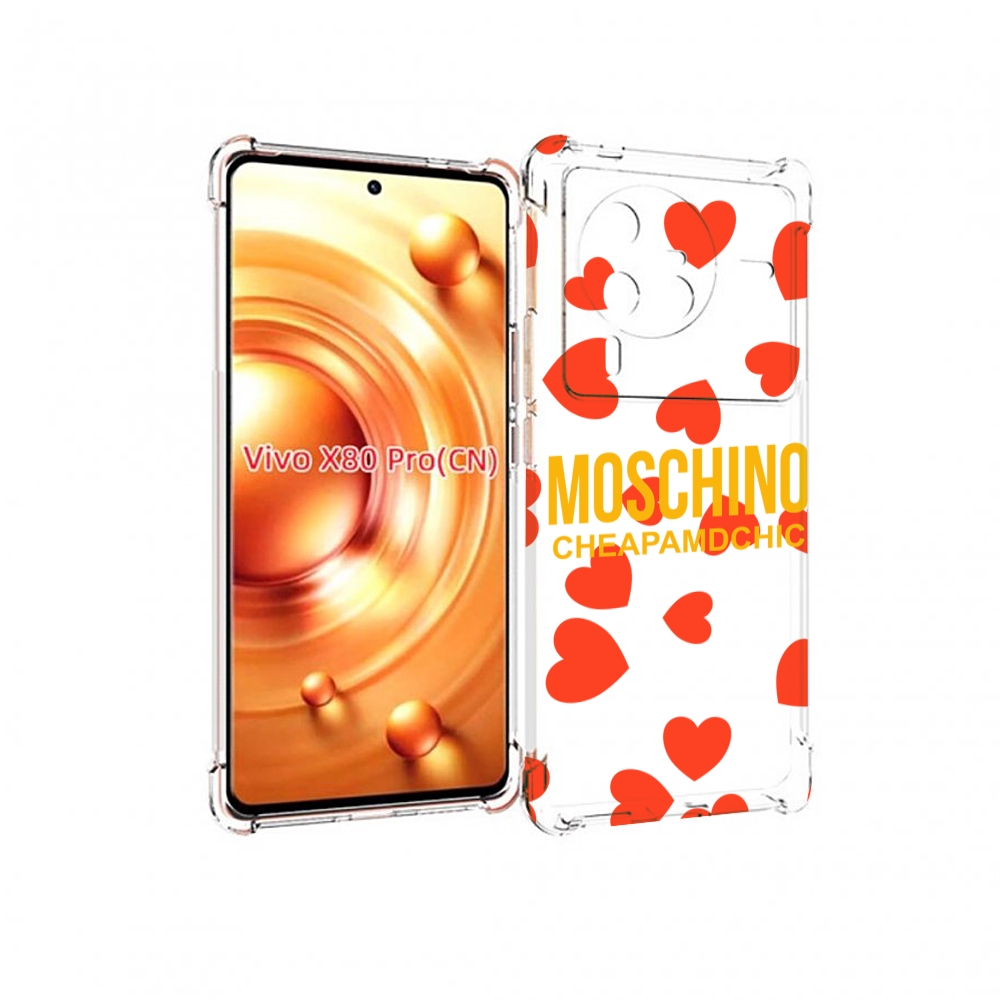 

Чехол MyPads сердца-москино для Vivo X80 PRO, Прозрачный, Tocco