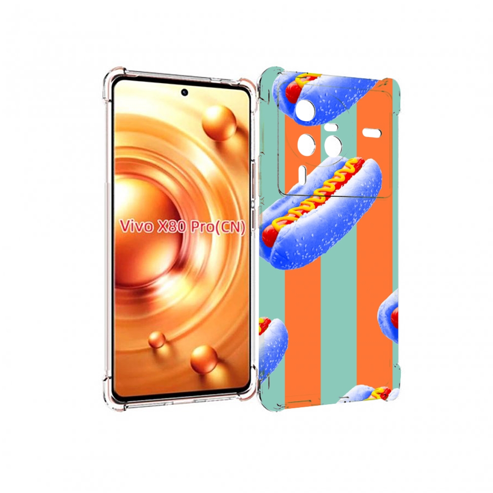 

Чехол MyPads синие хотдоги для Vivo X80 PRO, Прозрачный, Tocco