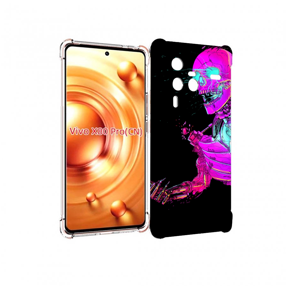 

Чехол MyPads скелет-робот-фиолетовый для Vivo X80 PRO, Прозрачный, Tocco