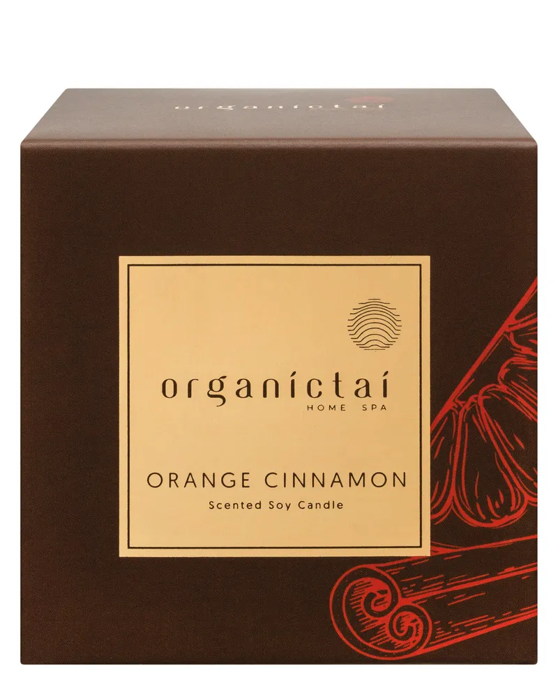 

OrganicTai Ароматическая соевая свеча «Апельсин - корица», 180 мл, kr-21133