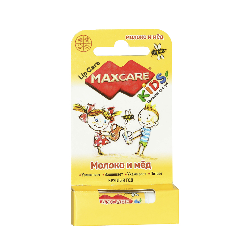 Детский бальзам для губ Maxcare Молоко и Мёд 4,7 г 1-00072809