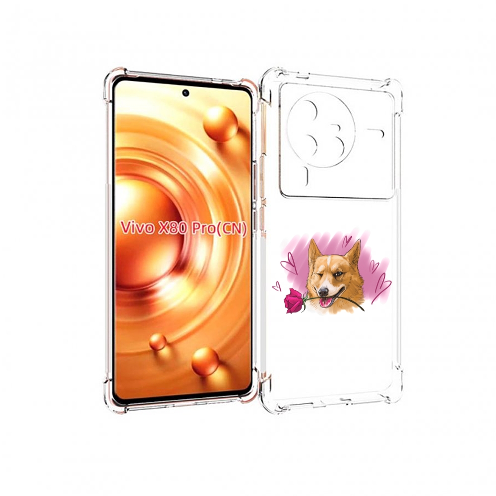 

Чехол MyPads собачка-с-розочкой для Vivo X80 PRO, Прозрачный, Tocco