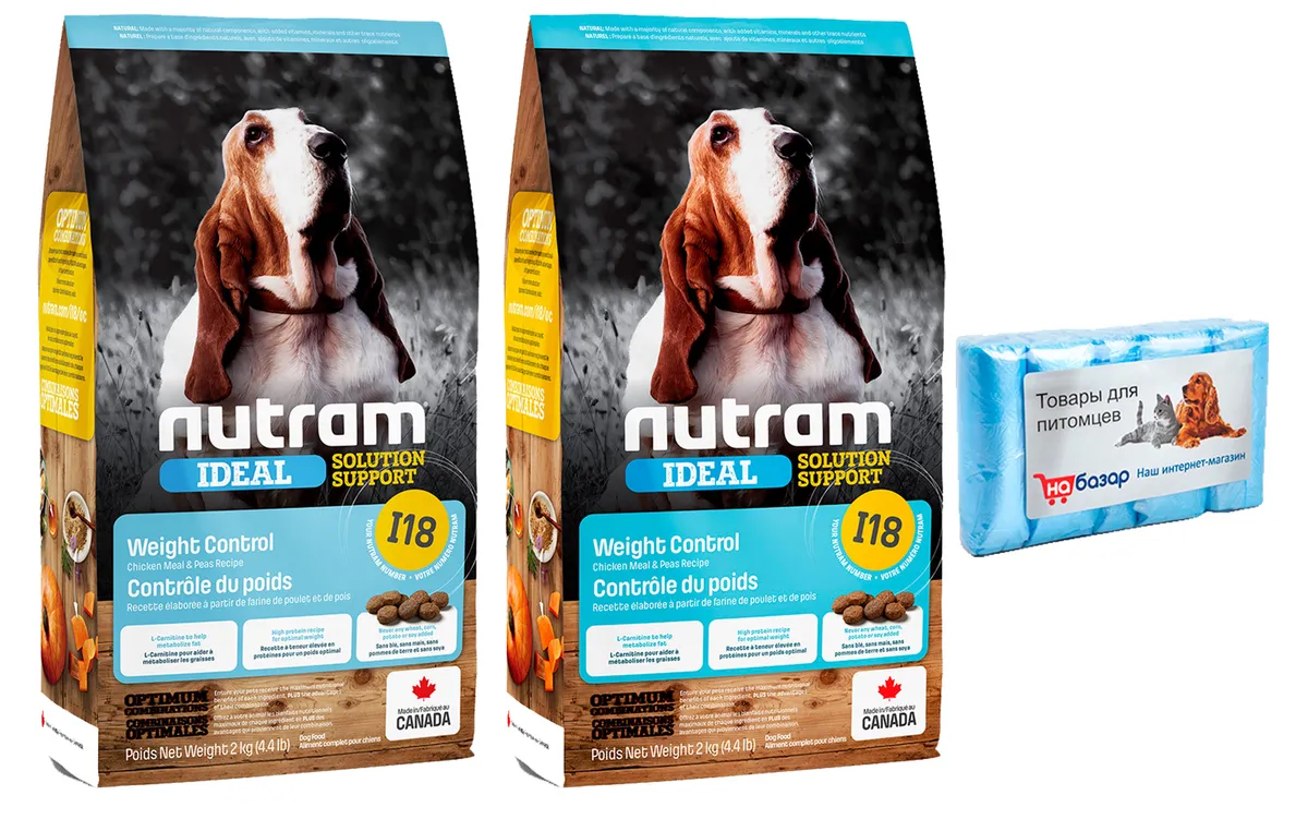 

Сухой корм для собак Nutram Weight Control, курица, 2кг х 2шт, пакеты для выгула собак, Сухой корм для собак, контроль веса Nutram Dog I18 Weight Control, мясо курицы 2кг х 2шт + пакеты для выгула собак 100 шт