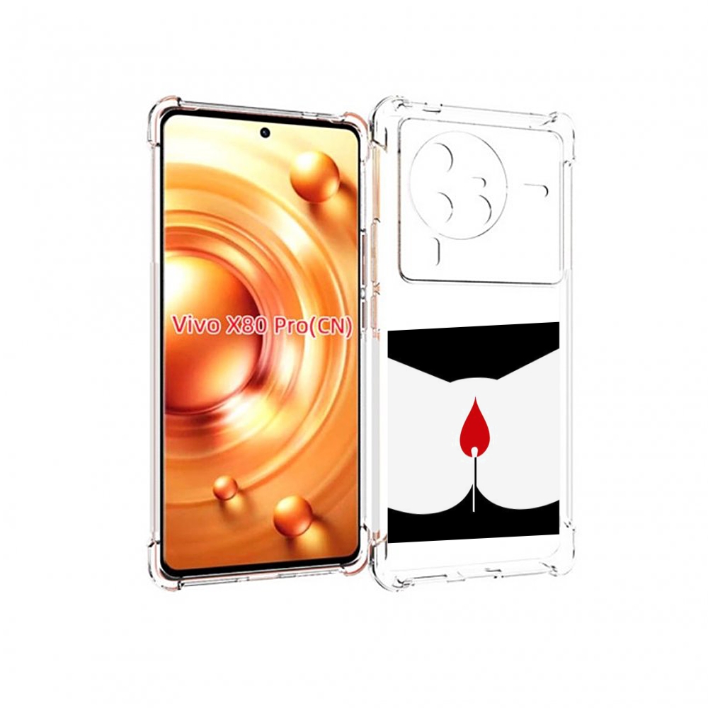 

Чехол MyPads спичка горит для Vivo X80 PRO, Прозрачный, Tocco