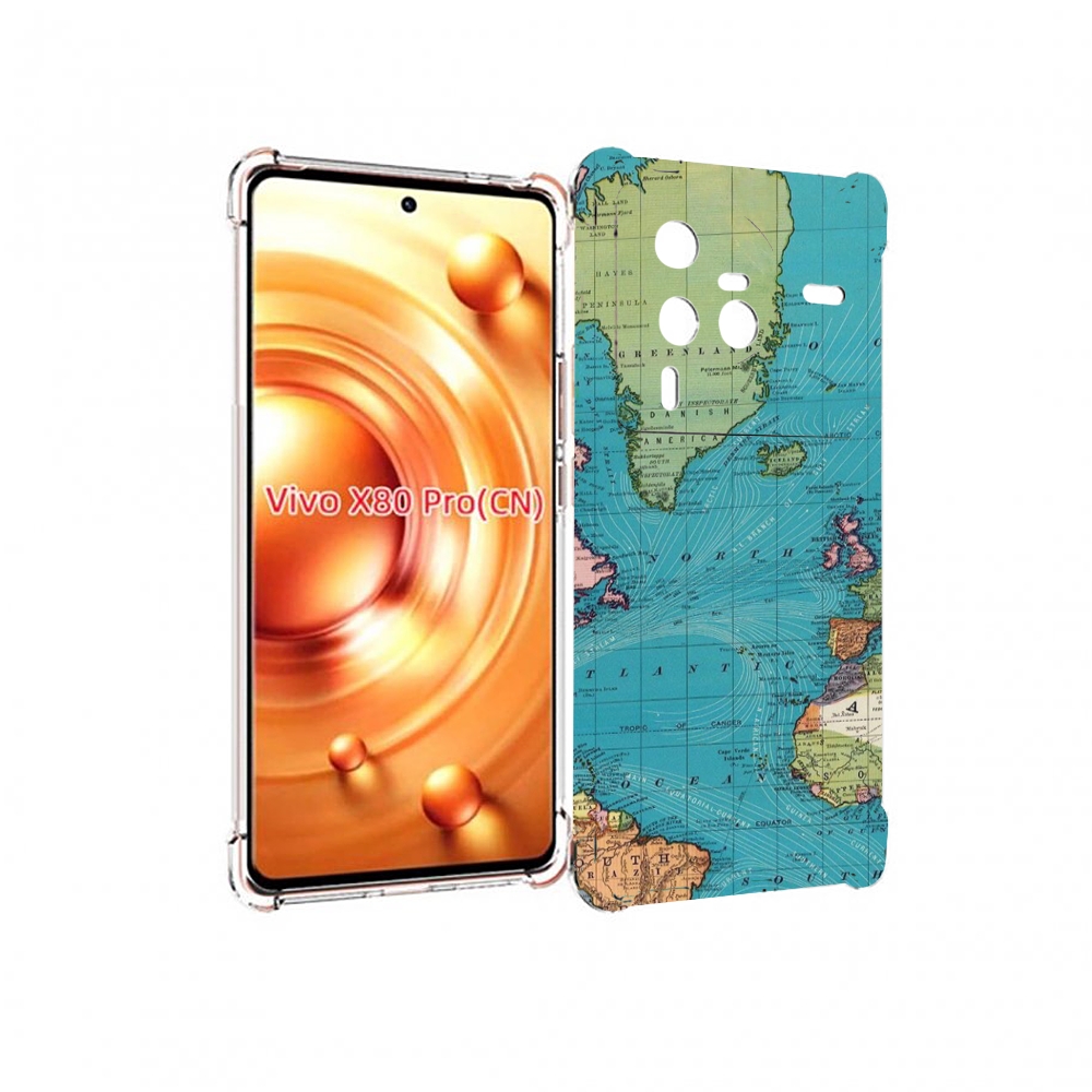 

Чехол MyPads старая карта земли для Vivo X80 Pro, Прозрачный, Tocco