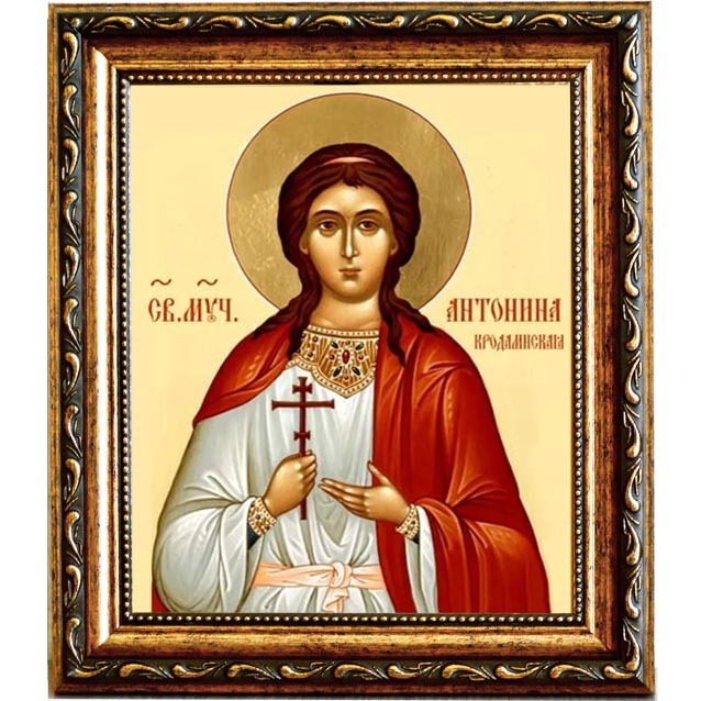 

Антонина Кродамнская, дева, мученица. Икона на холсте.