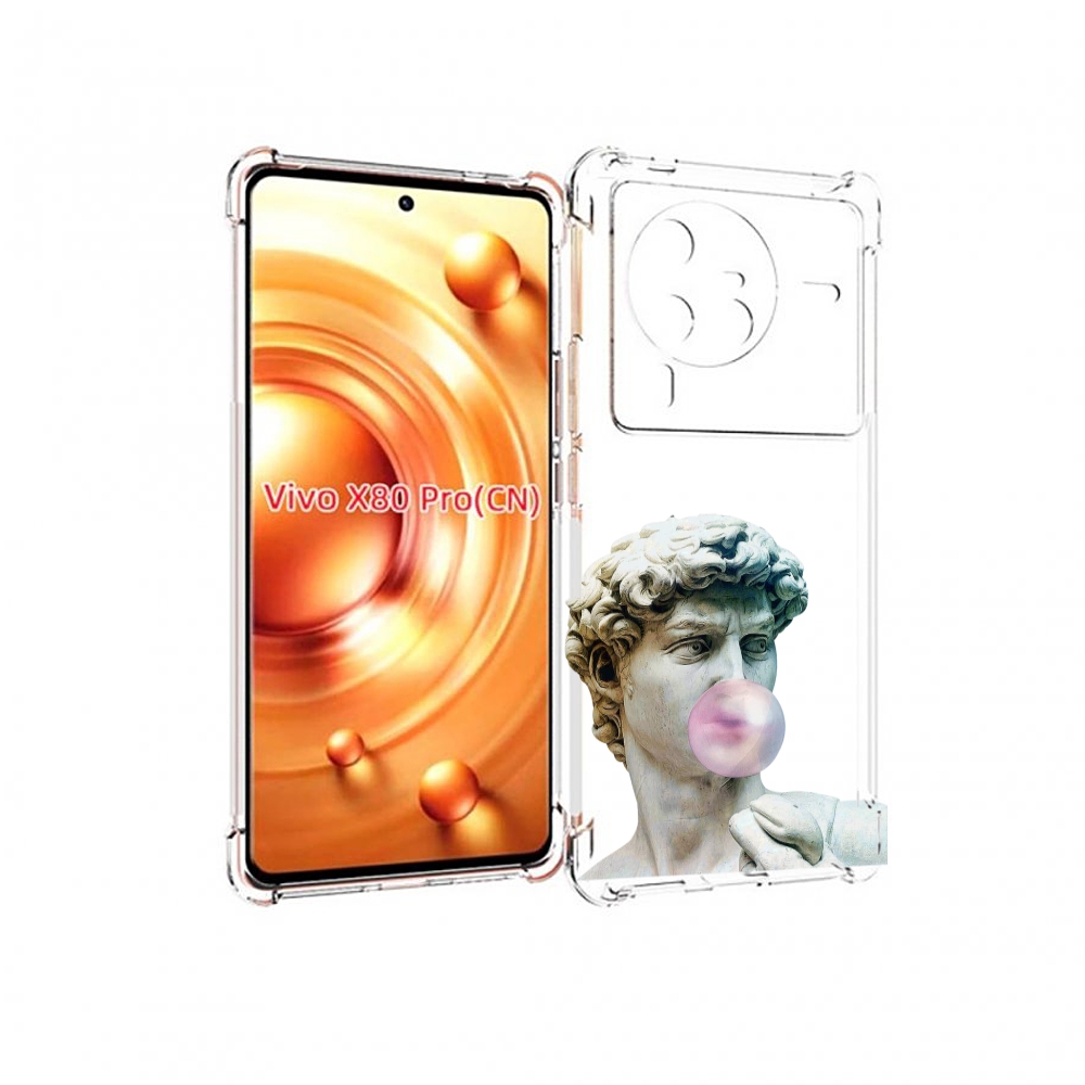 

Чехол MyPads статуя-с-жвачкой для Vivo X80 Pro, Прозрачный, Tocco