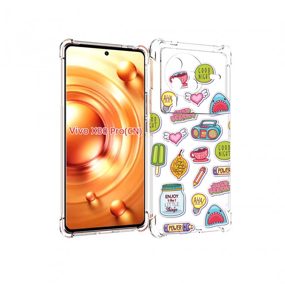 

Чехол MyPads стикер-пак для Vivo X80 PRO, Прозрачный, Tocco