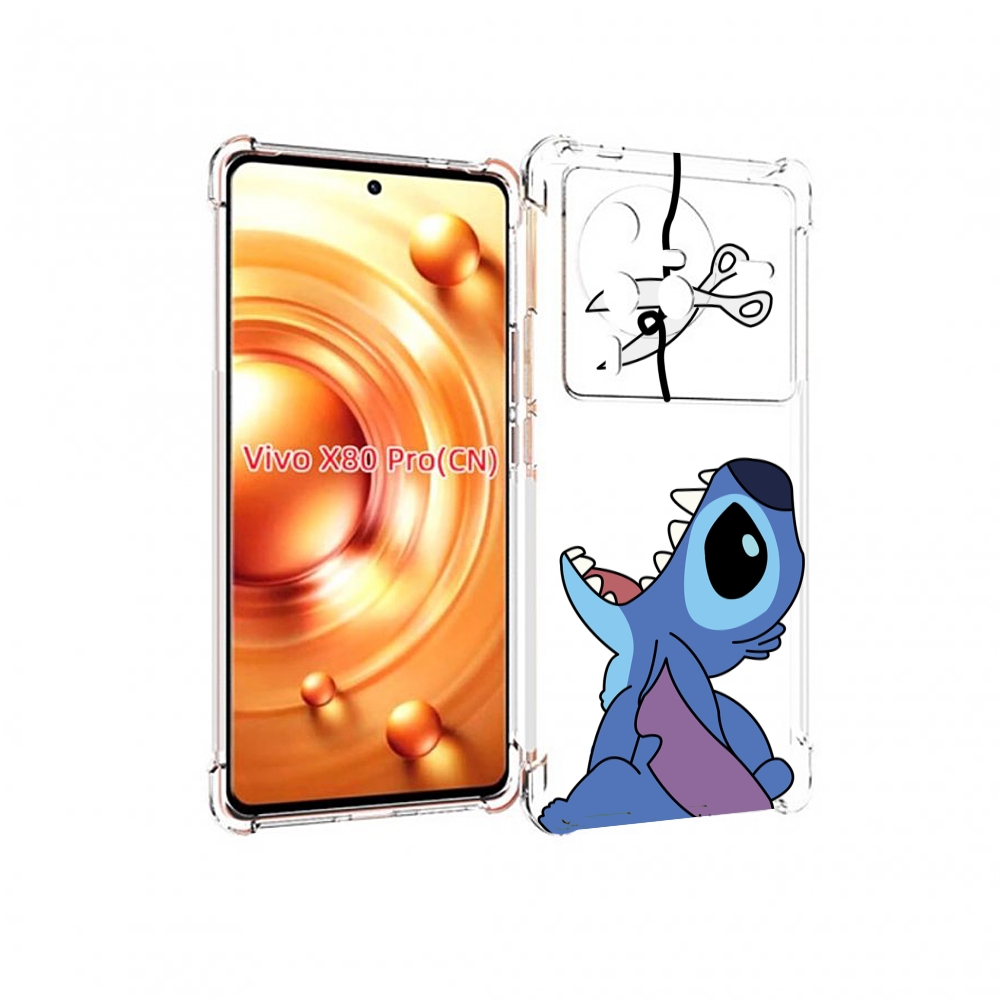 

Чехол MyPads стич-с-ножницами для Vivo X80 PRO, Прозрачный, Tocco
