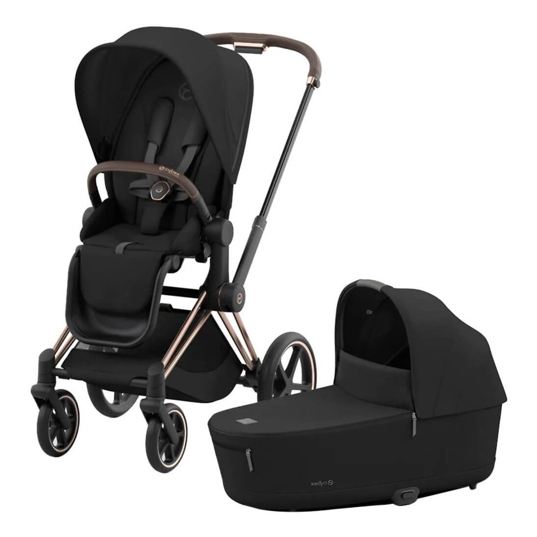 Коляска Cybex Priam IV Rosegold черная