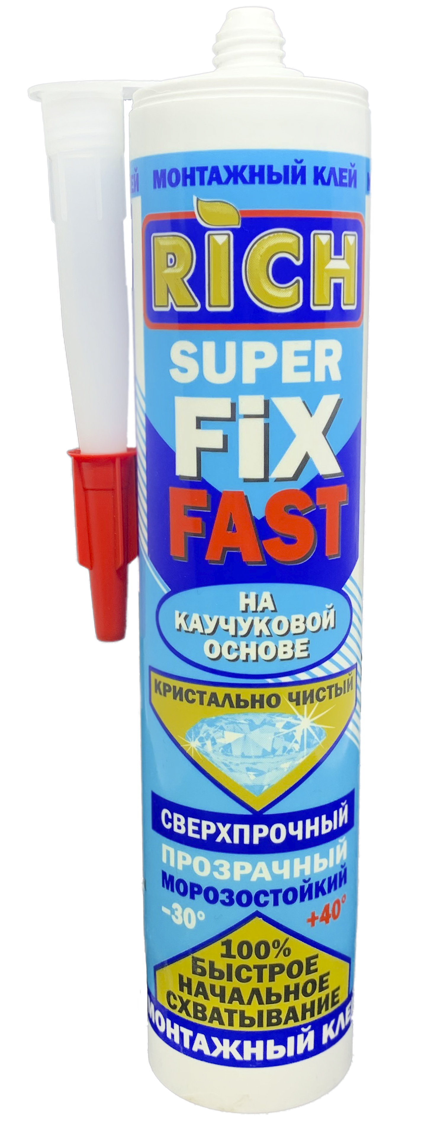 Клей монтажный RICH super fix fast прозрачный 310мл 114153