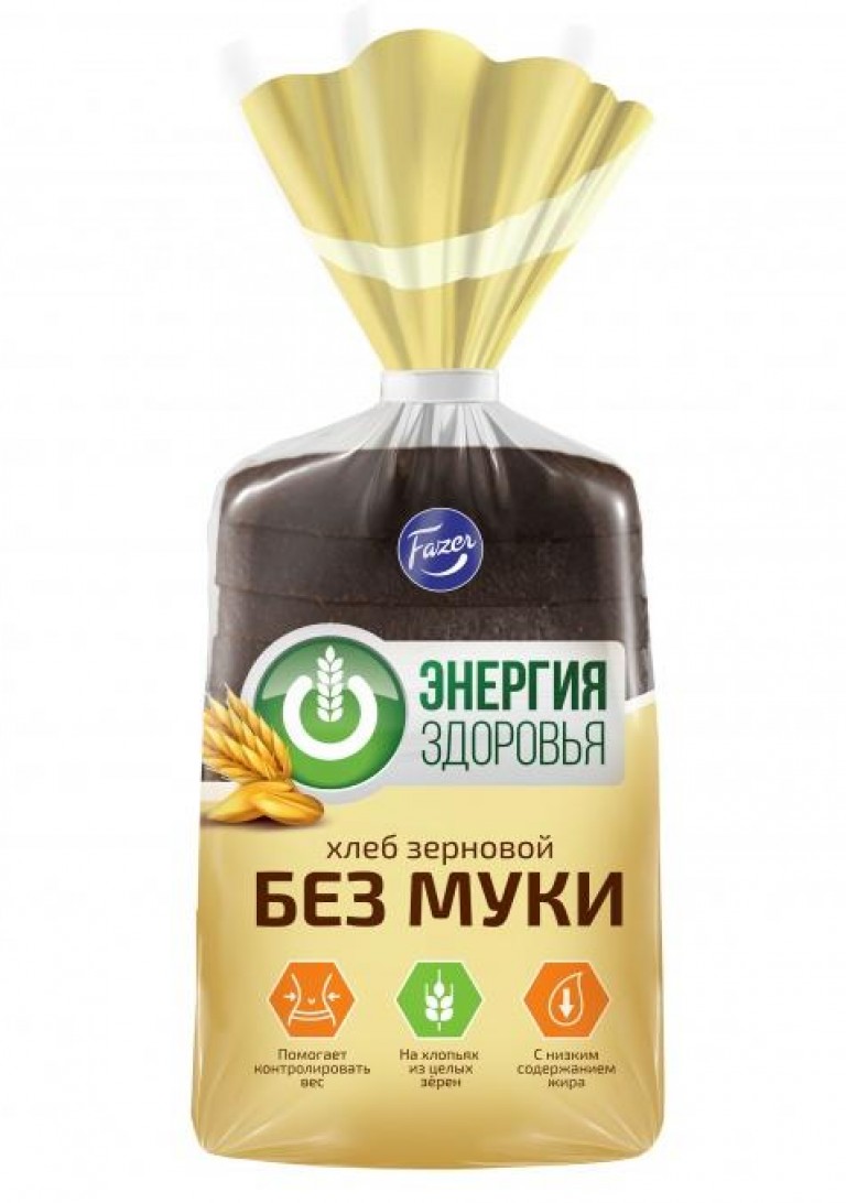 

Хлеб Энергия здоровья зерновой формовой без муки 350 г, Энергия здоровья зерновой без муки