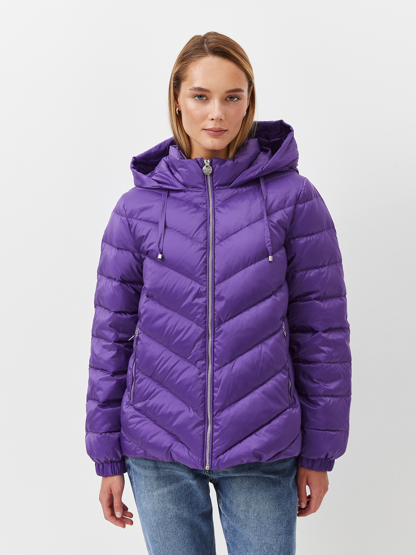 

Куртка женская Just Clothes 443620 фиолетовая 50 EU, Фиолетовый, 443620
