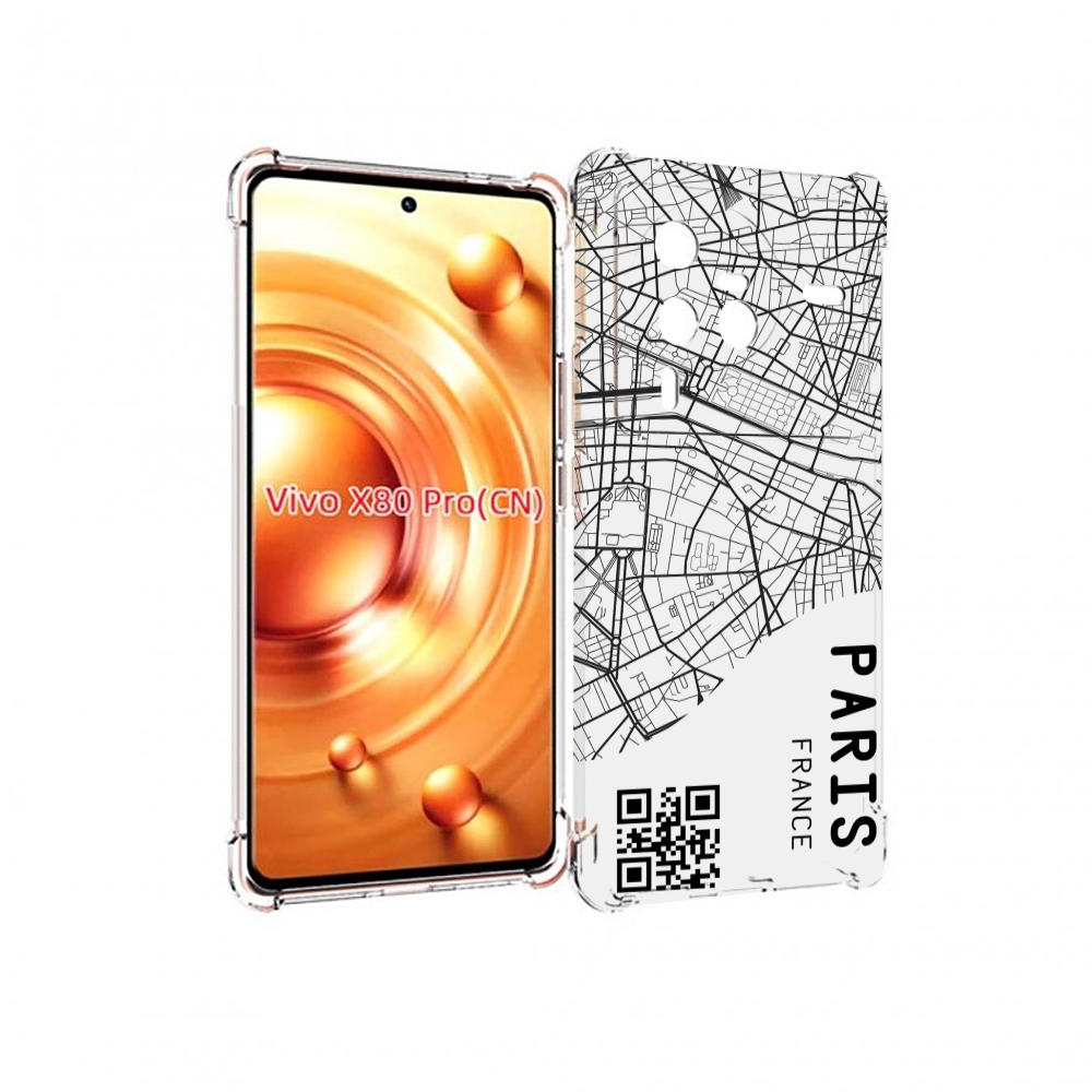 

Чехол MyPads схема-париж для Vivo X80 PRO, Прозрачный, Tocco