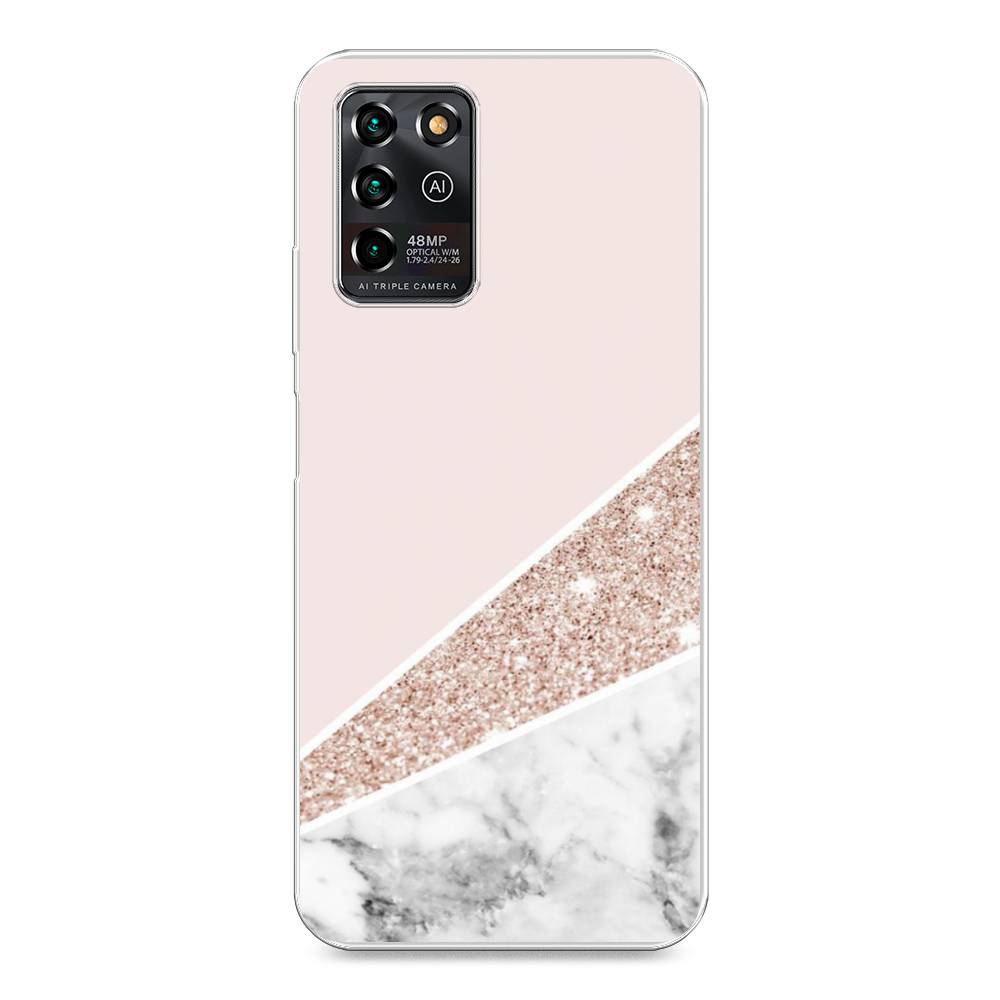 

Чехол на ZTE Blade V30 Vita "Блестящий розовый мрамор", 135050-3