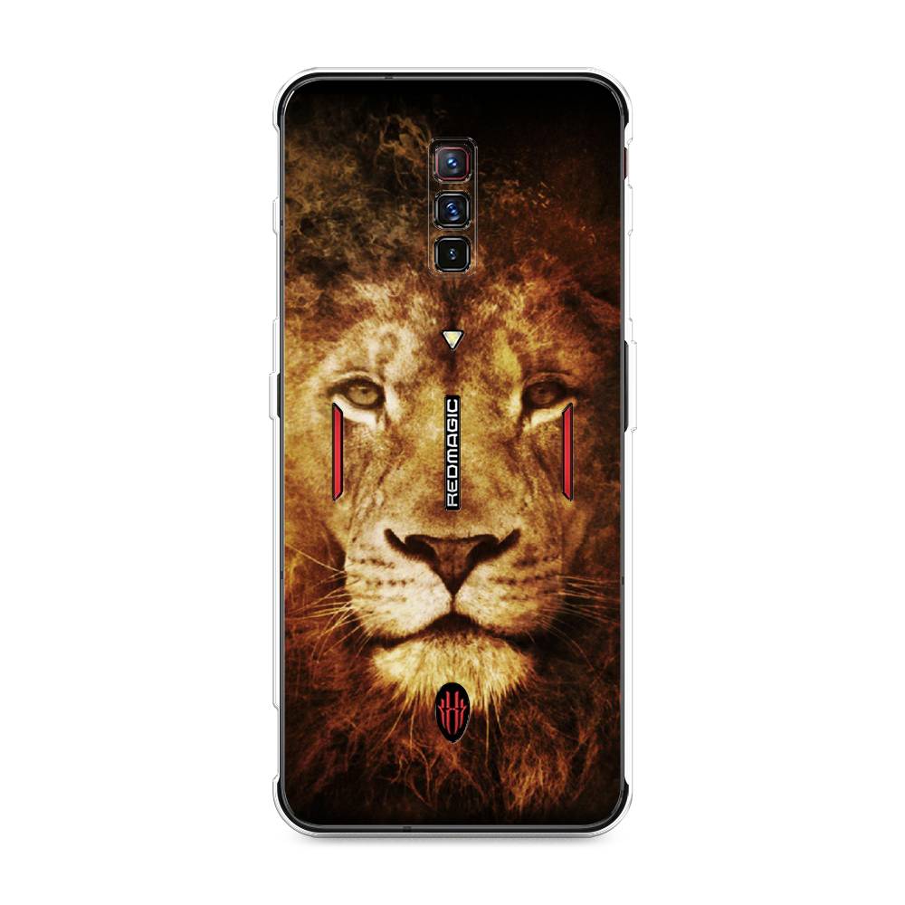 

Чехол на ZTE Nubia Red Magic 6 "Лев", Черный;коричневый;желтый, 135150-6