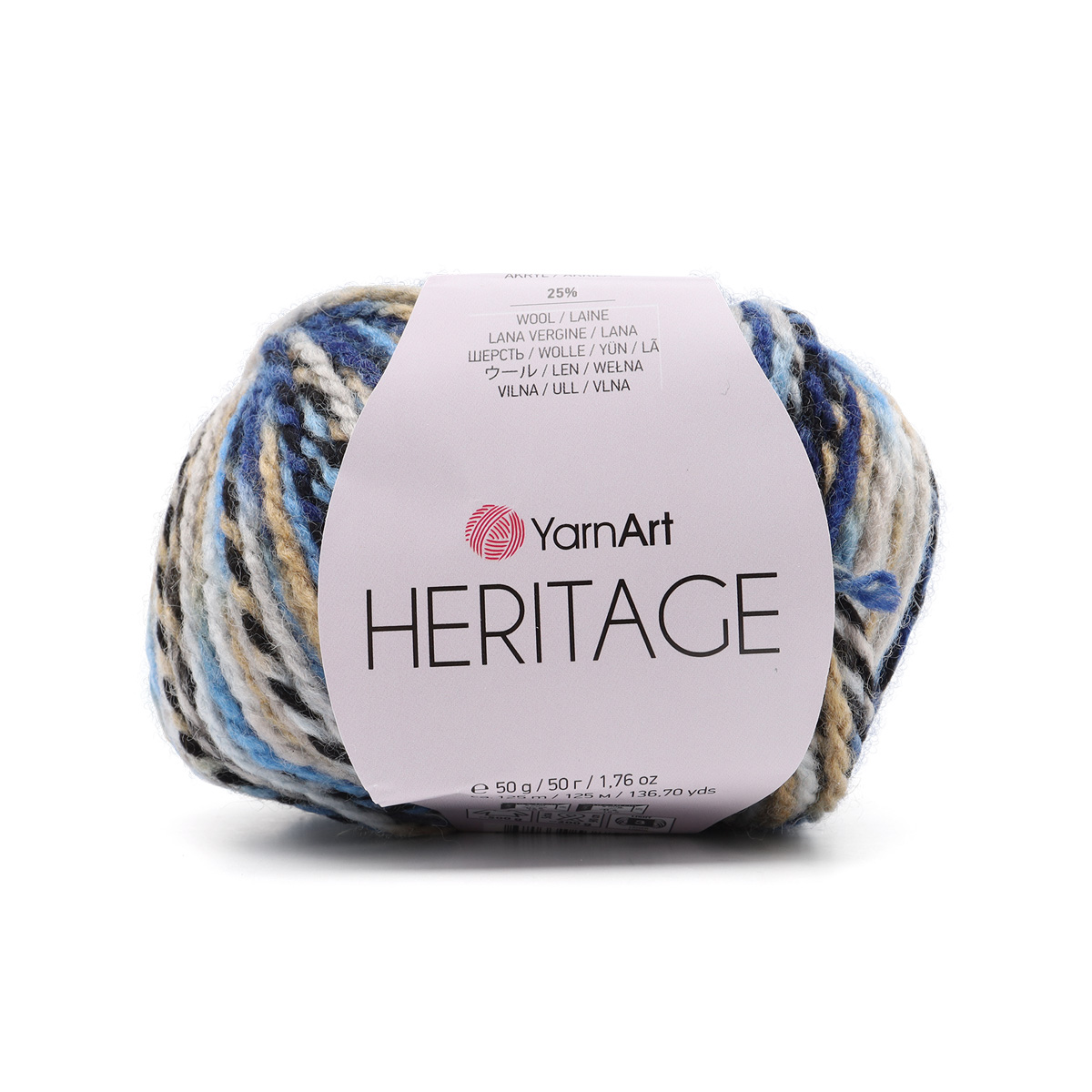 

Пряжа YarnArt 'Heritage', 50г, 125м (шерсть, акрил) (332 принт), 10 мотков