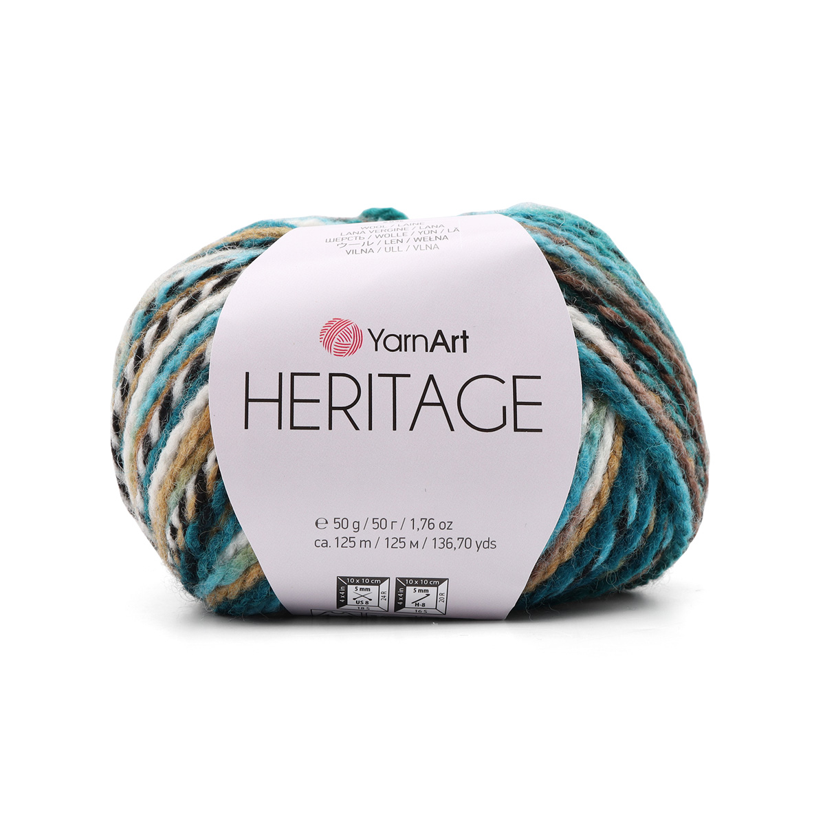 

Пряжа YarnArt 'Heritage', 50г, 125м (шерсть, акрил) (337 принт), 10 мотков