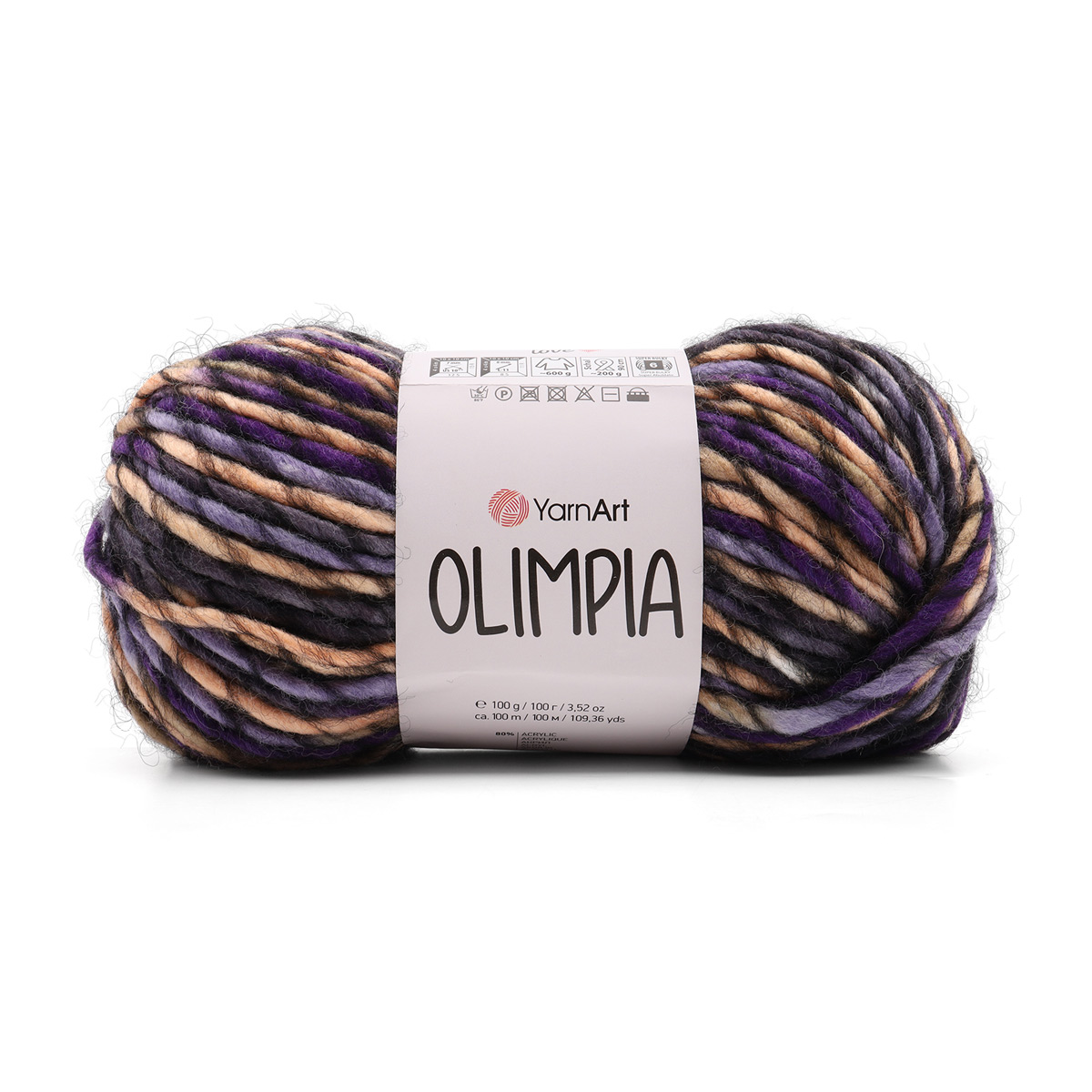 

Пряжа YarnArt 'Olimpia', 100г, 100м (шерсть, акрил) (1412 принт), 5 мотков, Разноцветный