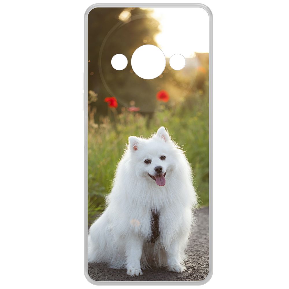 

Чехол-накладка Krutoff Clear Case Белый шпиц для Xiaomi Redmi A3, Прозрачный