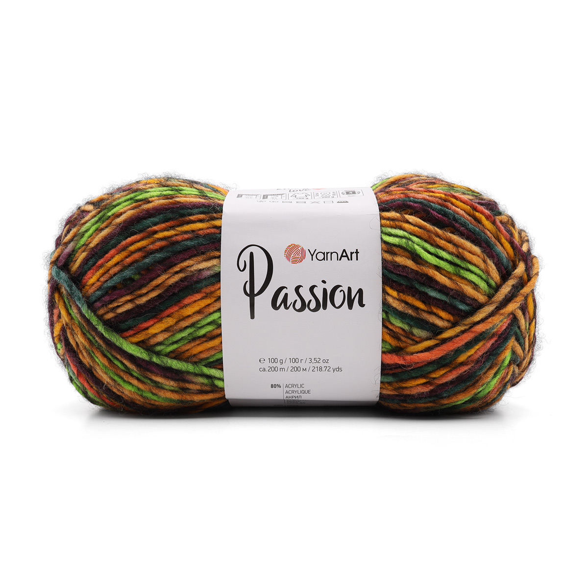 

Пряжа YarnArt 'Passion', 100г, 200м (шерсть, акрил) (1249 принт), 5 мотков