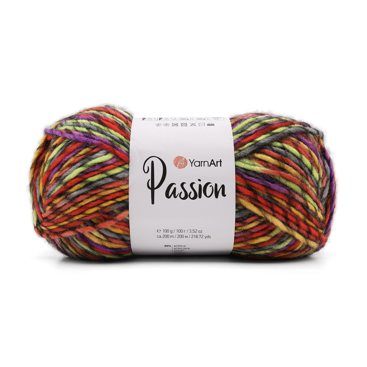 

Пряжа YarnArt 'Passion', 100г, 200м (шерсть, акрил) (1253 принт), 5 мотков, Разноцветный