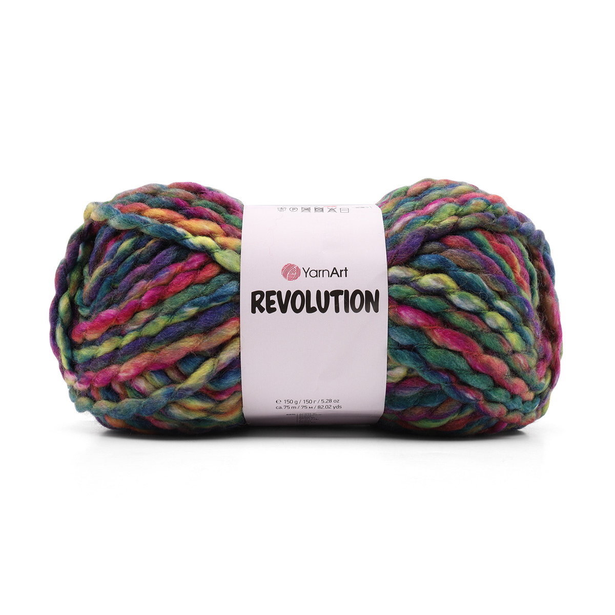 

Пряжа YarnArt 'Revolution', 150г, 75м (шерсть, акрил) (1604 принт), 3 мотка, Разноцветный