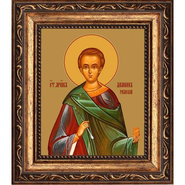 

Дамиан Римский мученик, бессребреник. Икона на холсте.