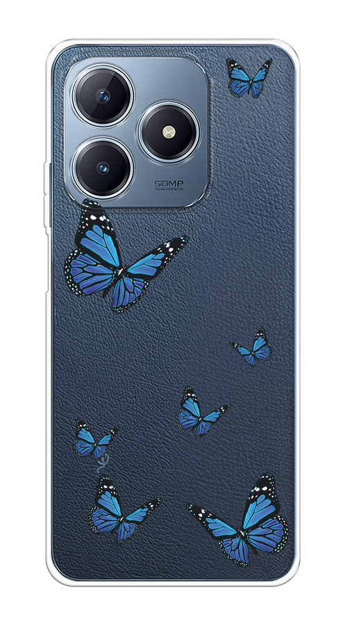 

Чехол Homey на Realme C63 "Blue butterflies", Синий;черный, 2517350-1