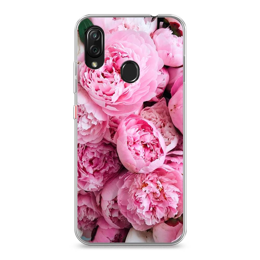 

Чехол на ZTE Blade V10 Vita "Розовые пионы", Бежевый;розовый, 132650-2