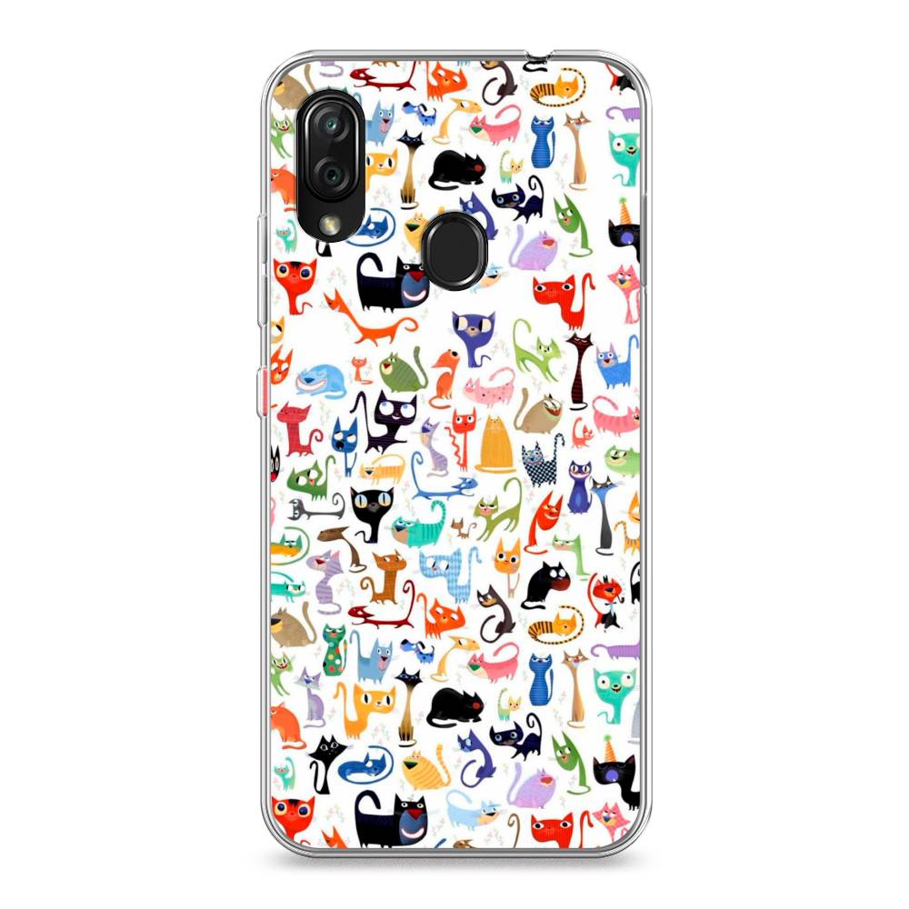 

Чехол на ZTE Blade V10 Vita "Цветные коты", Разноцветный, 132650-1