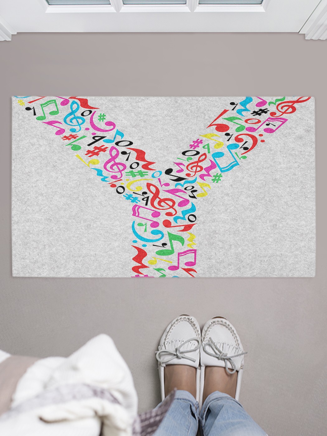 

Придверный коврик в прихожую для обуви, на резиновой основе, 75x45 см door_46315 JoyArty