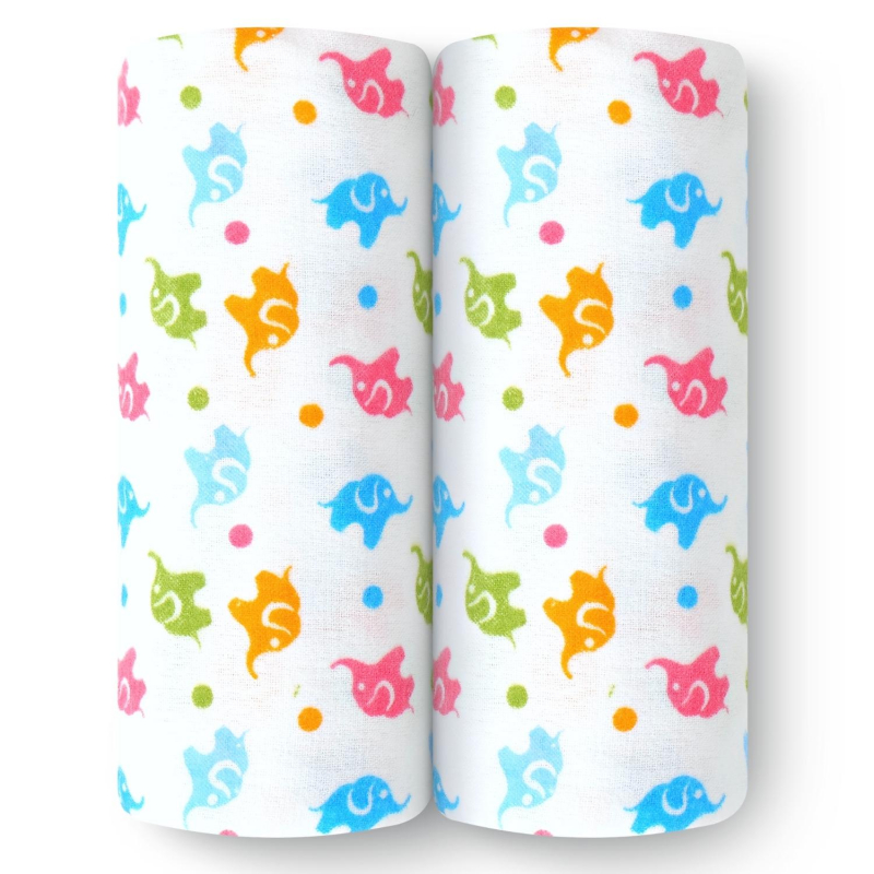 

Пеленки фланелевые для новорожденных loombee FR-9338 110x90 см, 2 шт., FR