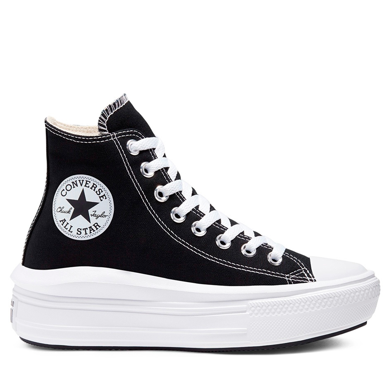 

Кеды женские Converse Chuck Taylor All Star Move Platform черные 37,5 EU, Черный, Chuck Taylor All Star Move Platform