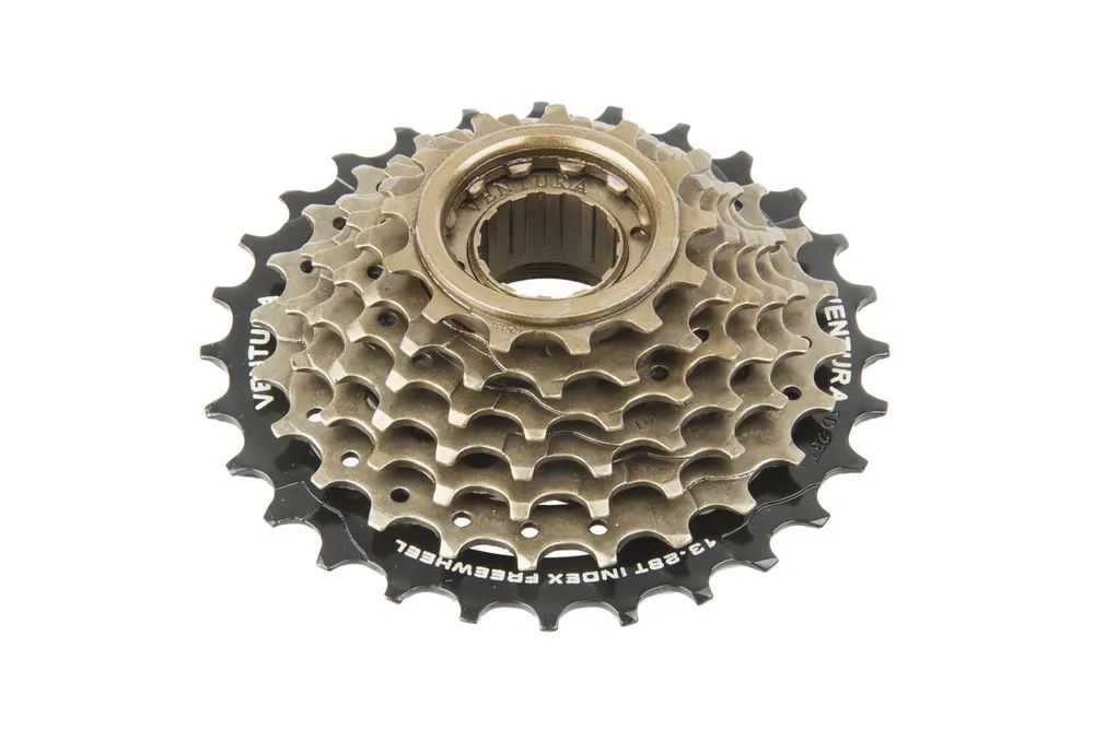 Кассета трещетка 7ск. 5-700176 FREEWHEEL 7х13-28 черно-коричневая, HG-копия SHIMANO