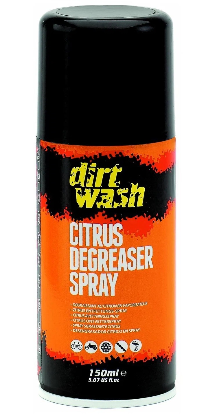 

Очиститель 7-03011 для цепи/перекл. DIRTWASH CITRUS DEGREASER спрей 150мл WELDTITE, Оранжевый;черный, 7-03011