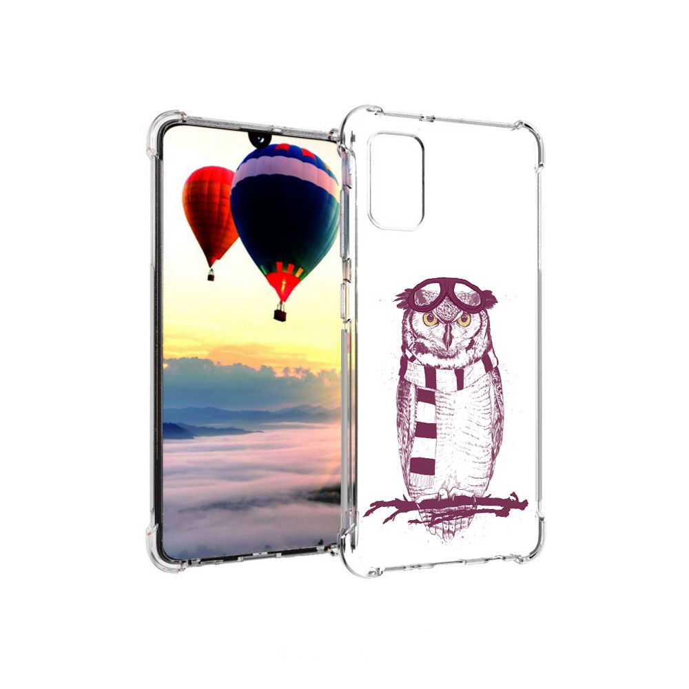 

Чехол MyPads Tocco для Samsung Galaxy A41 сова-летчик (PT147427.483.612), Прозрачный, Tocco