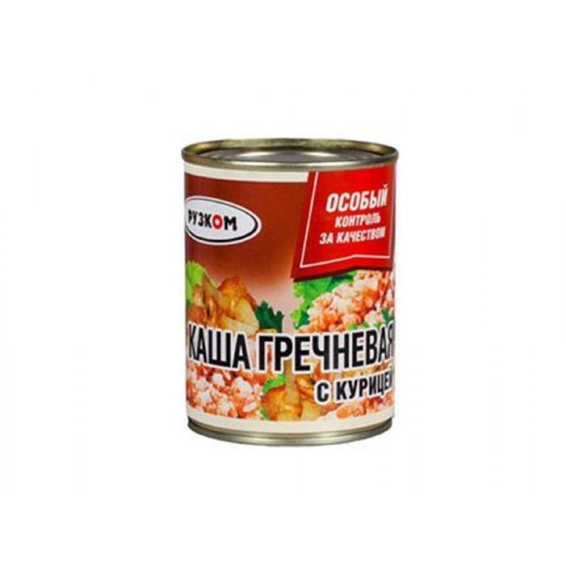 Мясные консервы Рузком Каша гречневая с курицей ГОСТ 338г 2шт 405₽