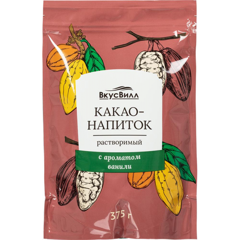 Какао Вкусвилл напиток растворимый, 375г