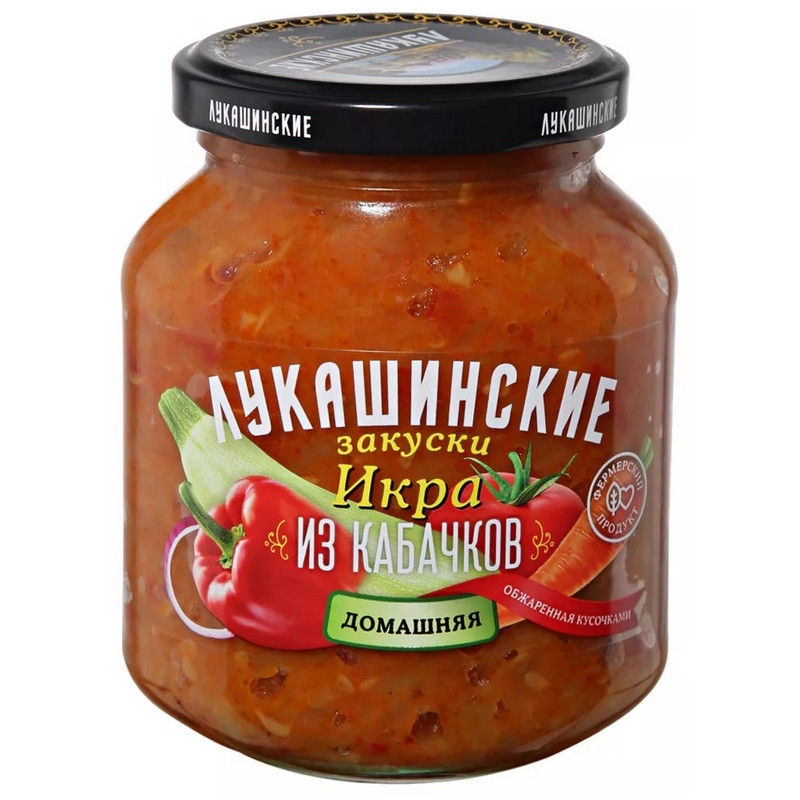 Консервация Икра из кабачков Лукашинские Домашняя, 340г, (2шт.)