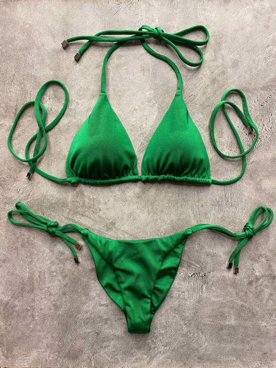 

Купальник раздельный женский Balibikini Триангл зеленый XS, Триангл