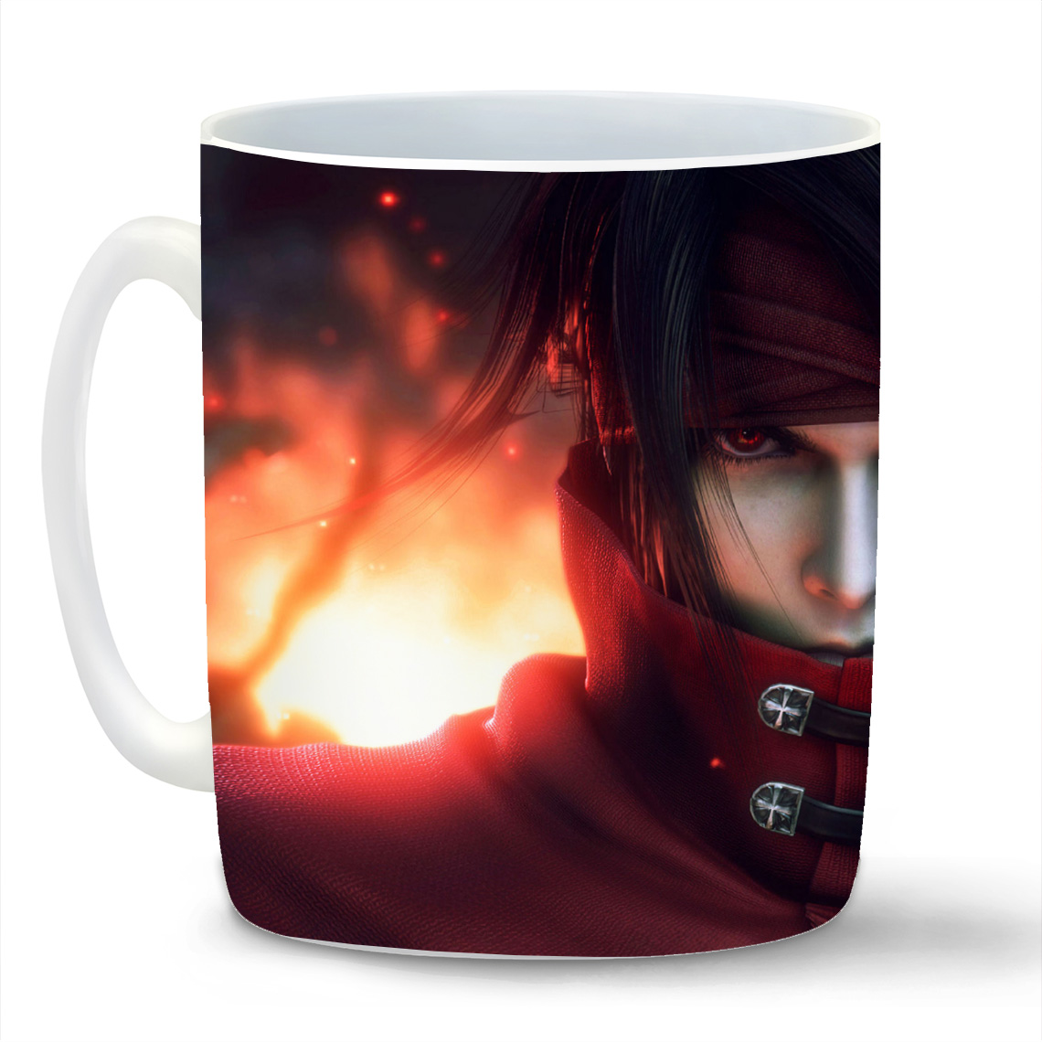 

Кружка CoolPodarok dirge of cerberus final fantasy Красная одежда Красные глаза