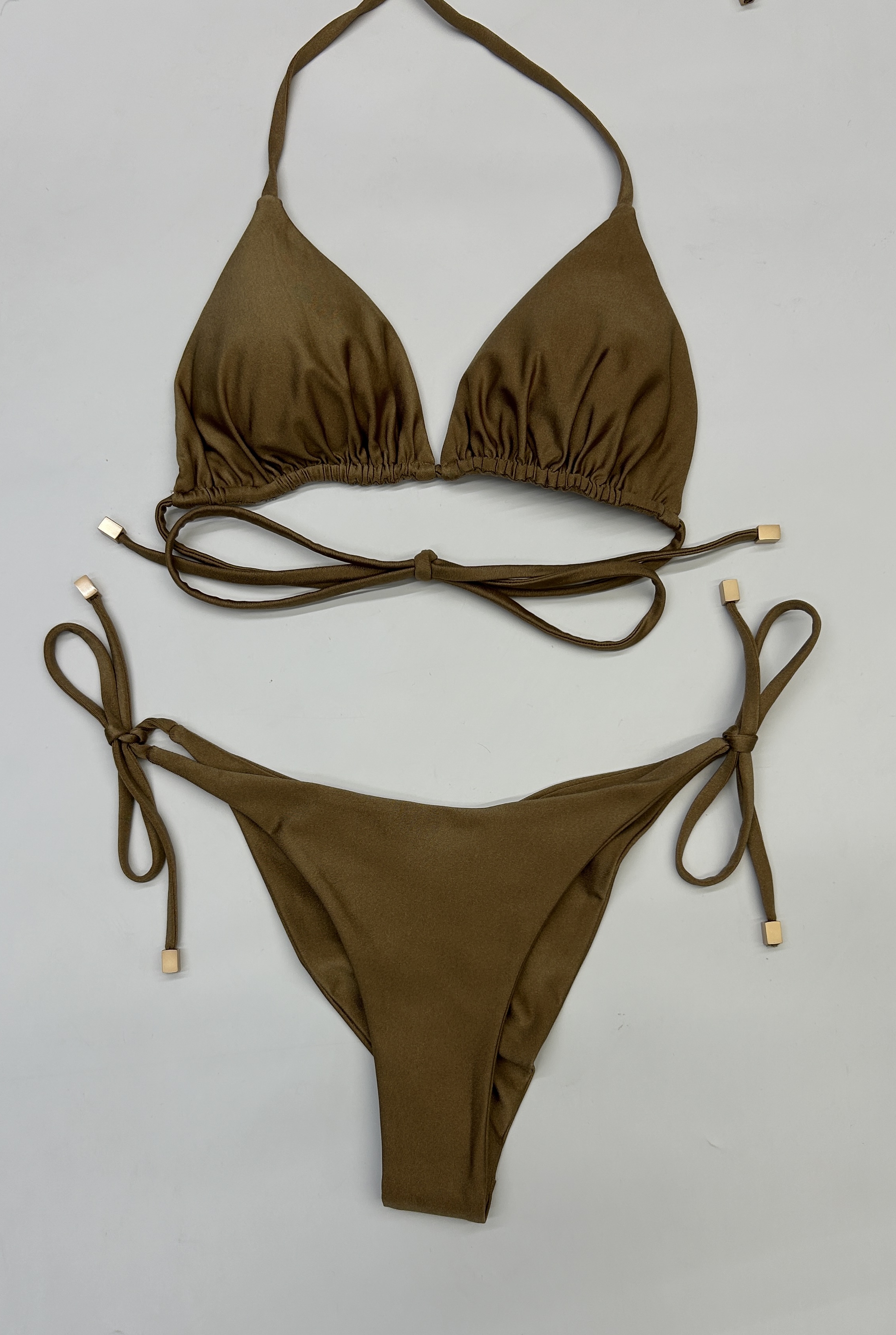 

Купальник раздельный женский Balibikini Триангл бежевый L, Триангл