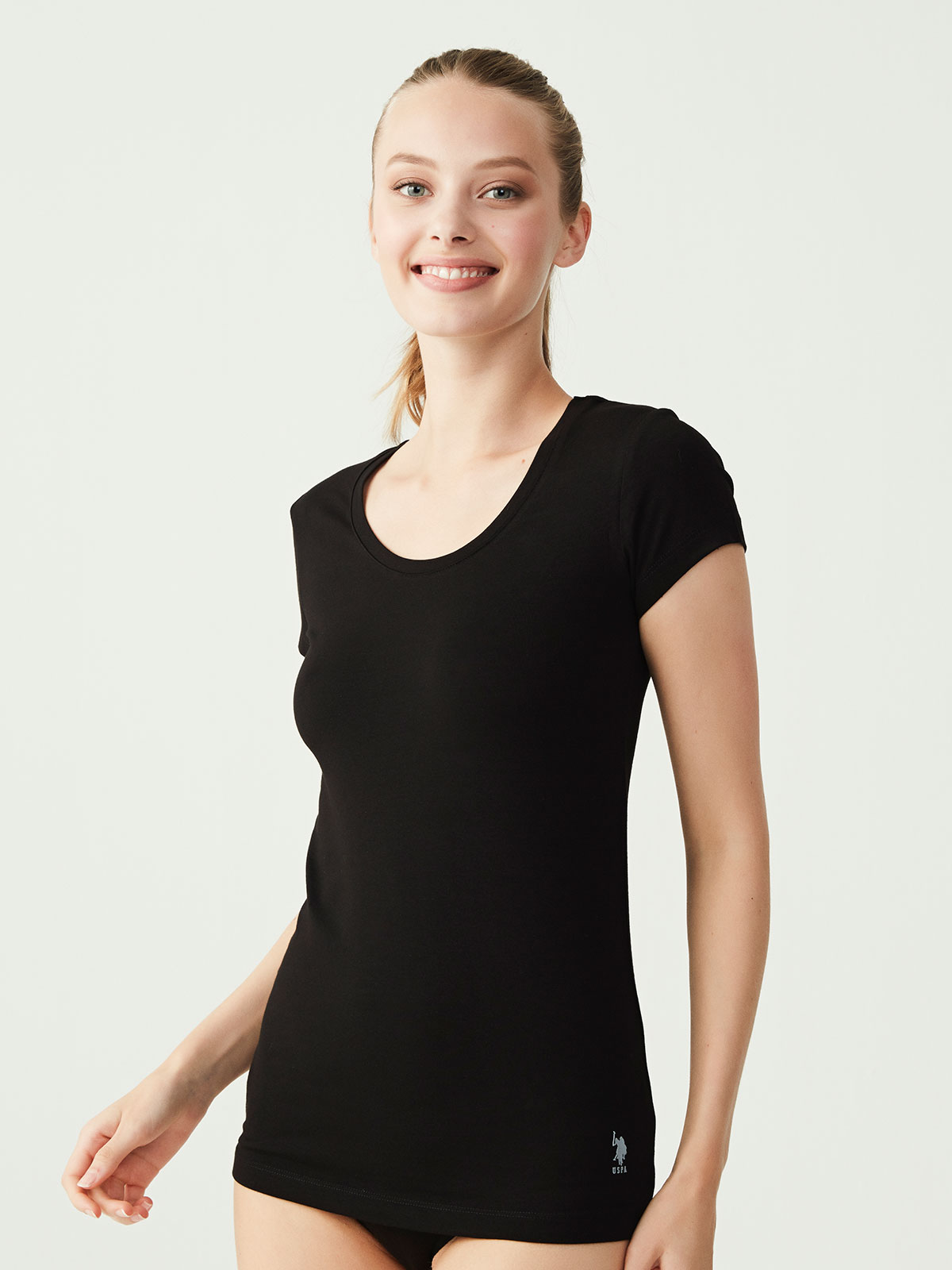 

Футболка домашняя женская U.S. POLO Assn. 66003 черная 44, 66003
