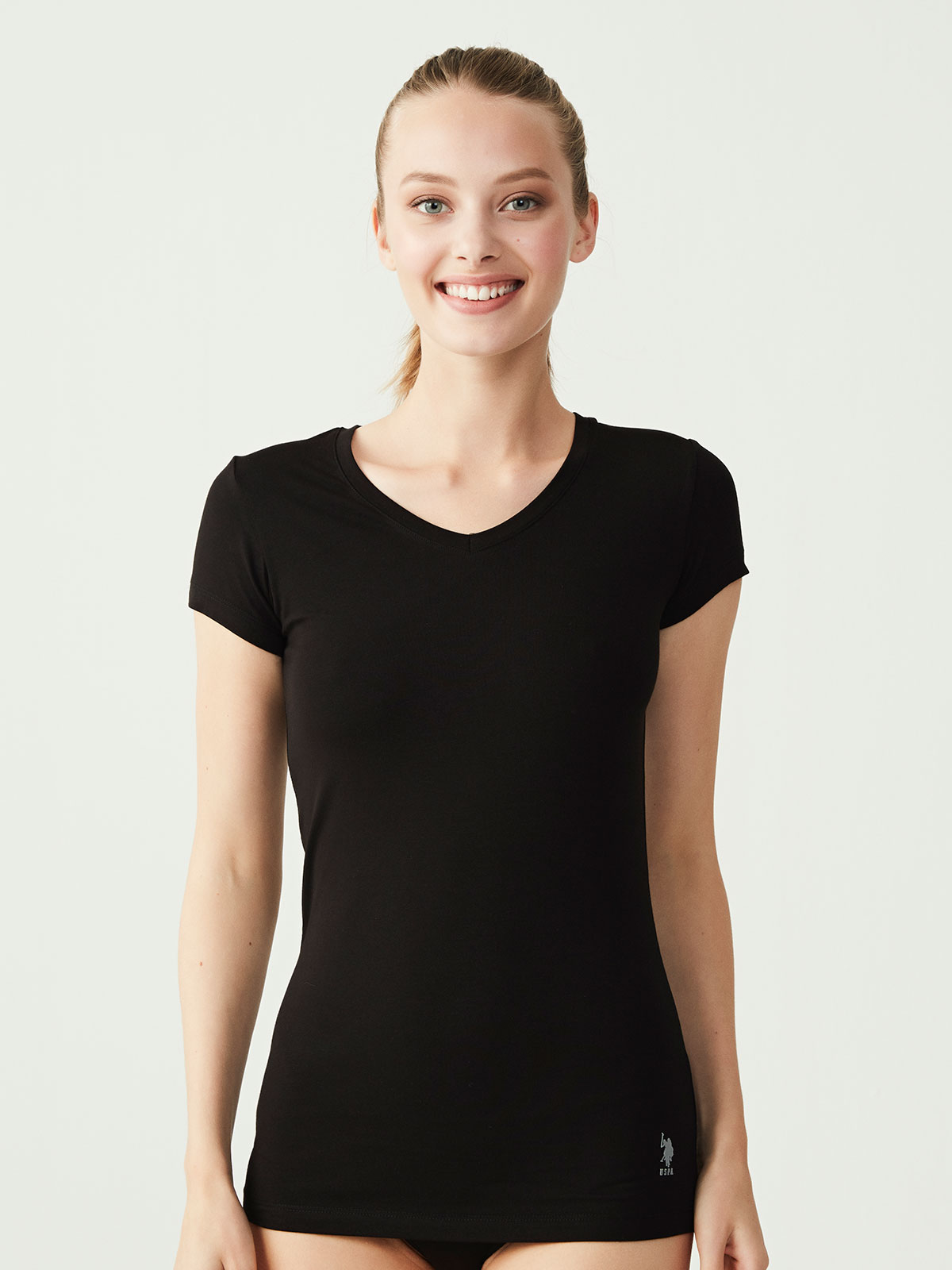 

Футболка домашняя женская U.S. POLO Assn. 66004 серая 42, 66004