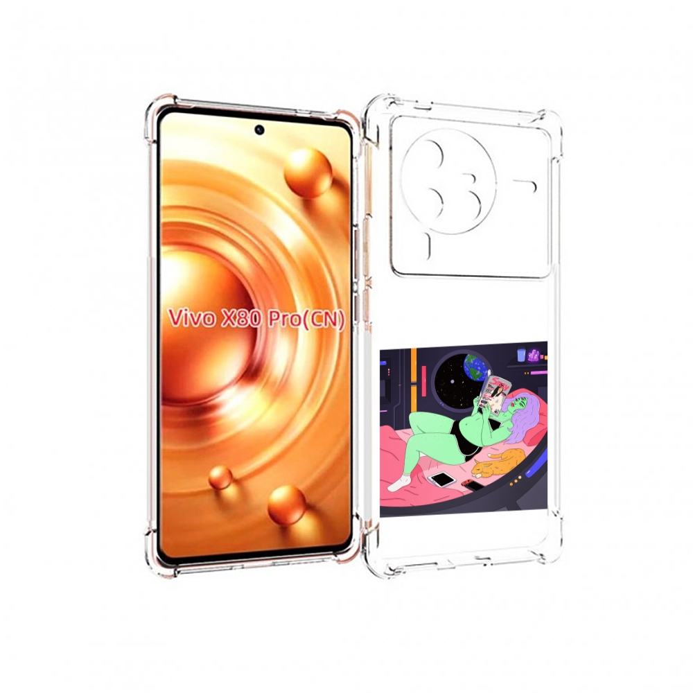 

Чехол MyPads трехглазая девушка зеленая для Vivo X80 PRO, Прозрачный, Tocco